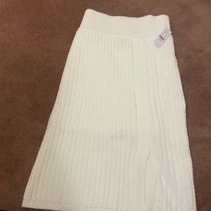 NEw York and Company white skirt with slit